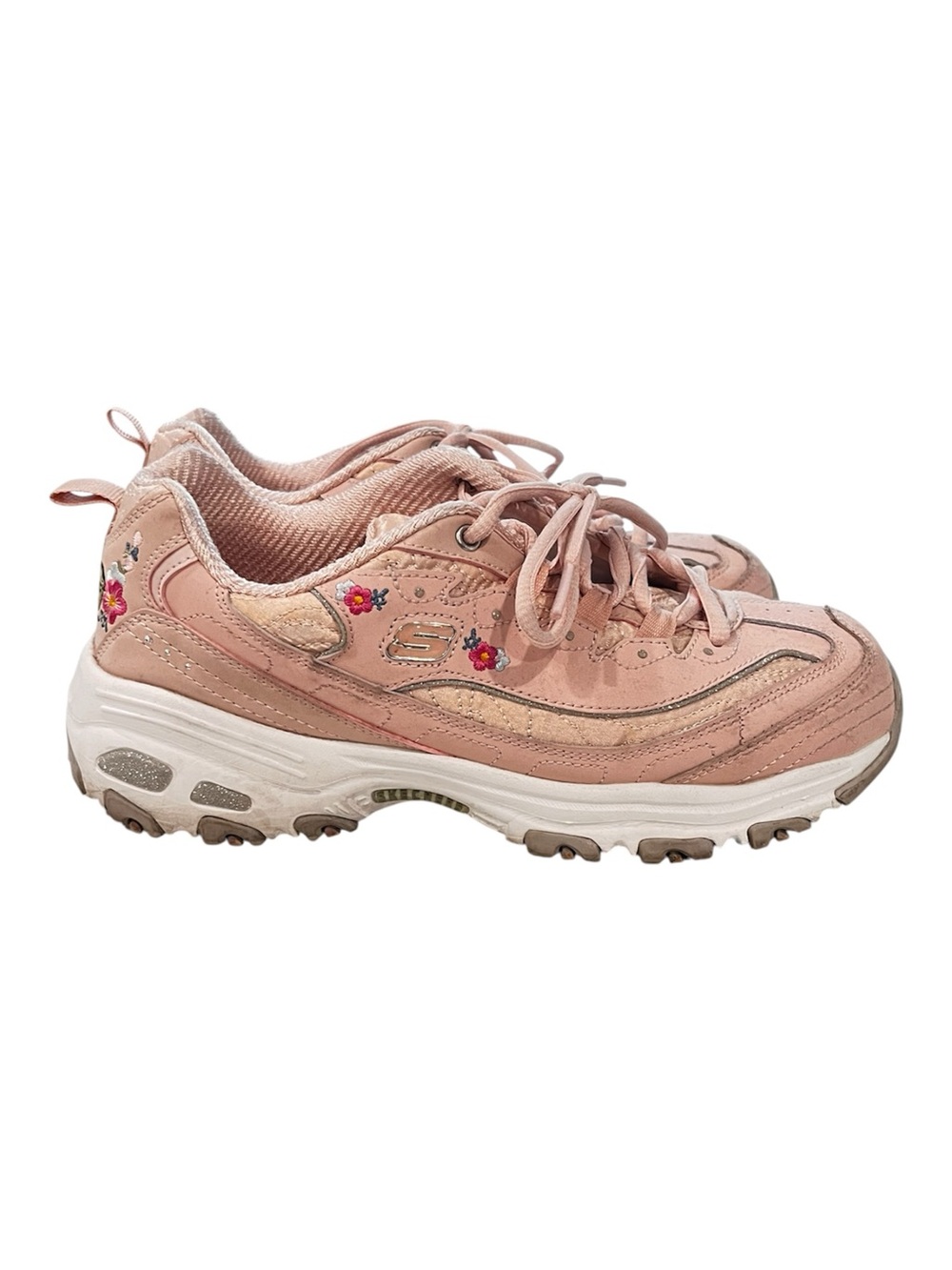 Skechers D’Lites Bright Blossoms Memory Foam Pink Shoes Skechers 7.5
